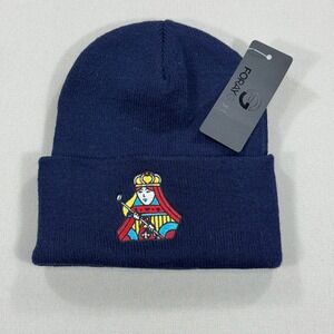 Foray Golf Beanie Queen Of Clubs Logo Navy‎ Blue One Size New With Tags